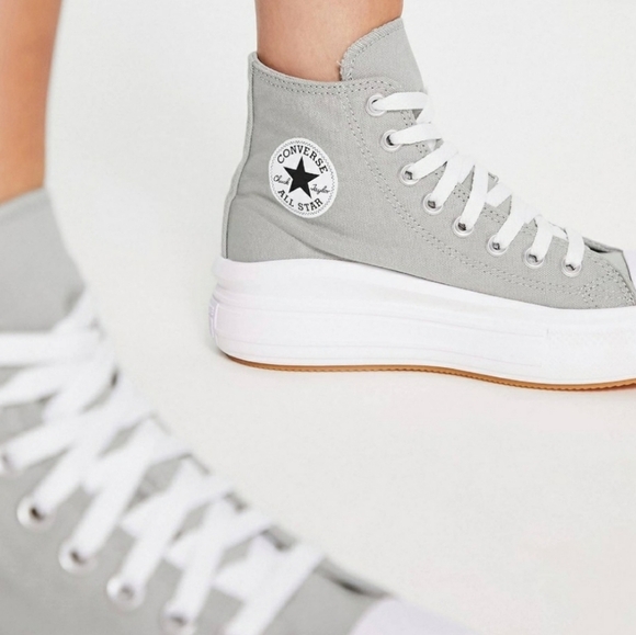 Converse CTAS Move Hi Platform Sneakers Slate Sage - Picture 4 of 6